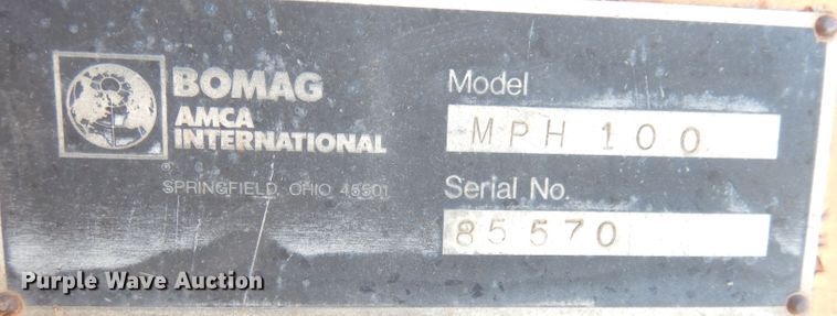 image for item DK3149 1985 Bomag MPH100  soil stabilizer / recycler