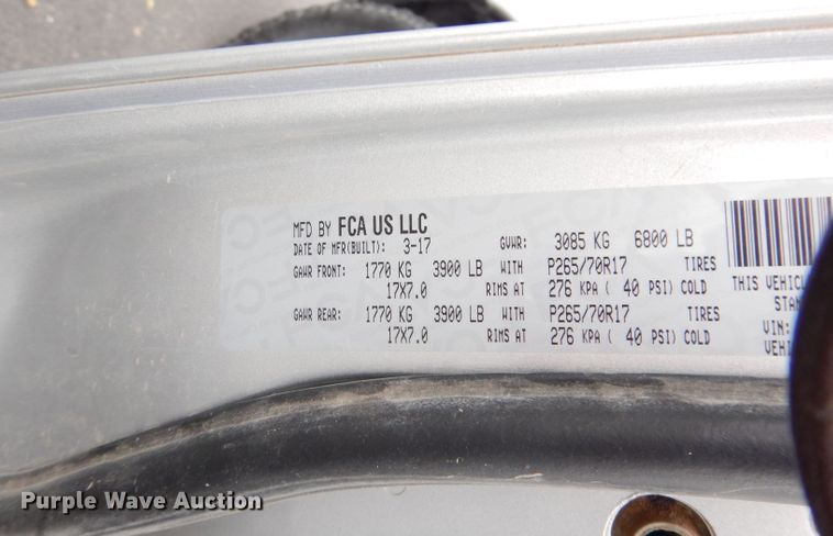 image for item DK3153 2017 Dodge Ram 1500  Crew Cab pickup truck