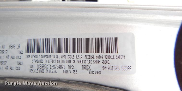 image for item DK3153 2017 Dodge Ram 1500  Crew Cab pickup truck