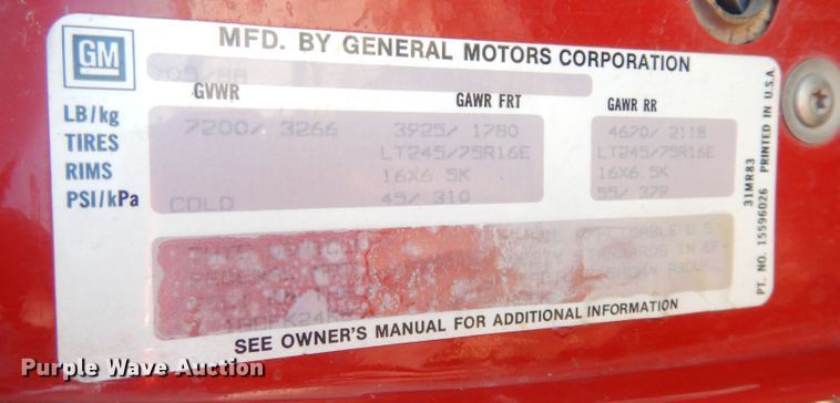 image for item DK3186 1988 Chevrolet K2500  brush fire truck