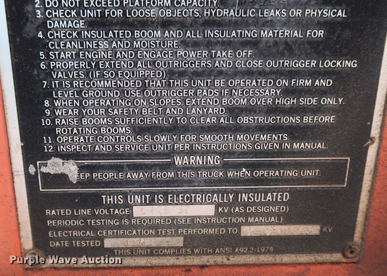 image for item DL0634 1986 GMC C6500  bucket truck