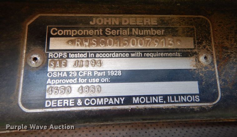 image for item DL3500 1984 John Deere 4850  MFWD tractor