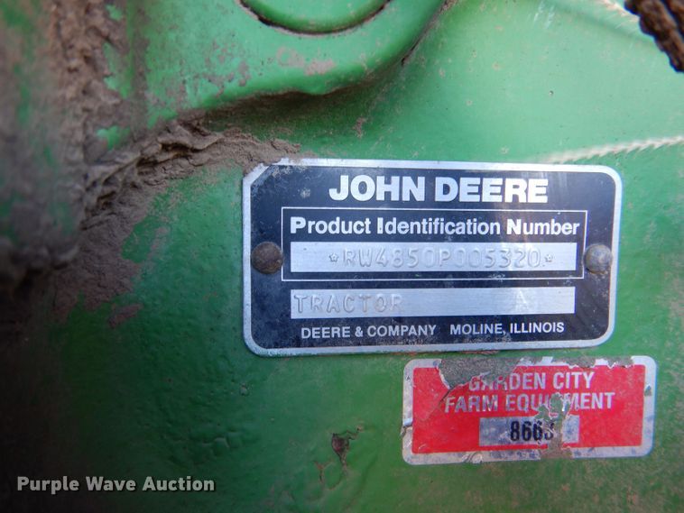image for item DL3500 1984 John Deere 4850  MFWD tractor