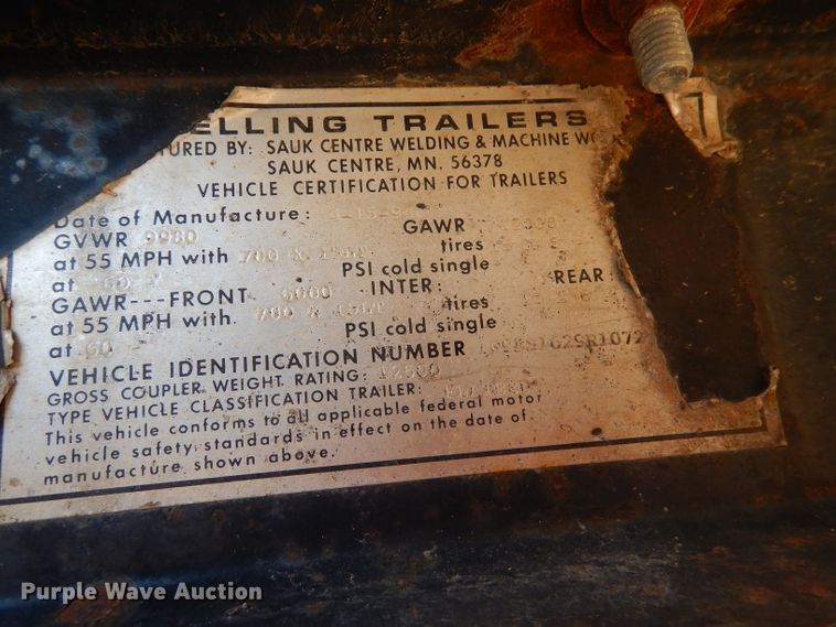 image for item DN5364 1994 Felling  utility trailer