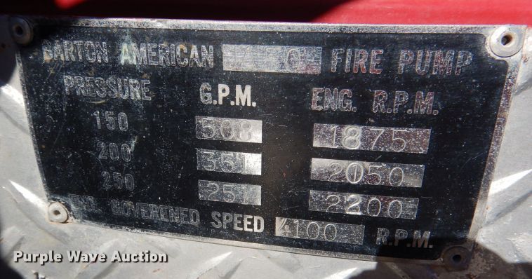 image for item DN5366 1968 Chevrolet C50  fire truck