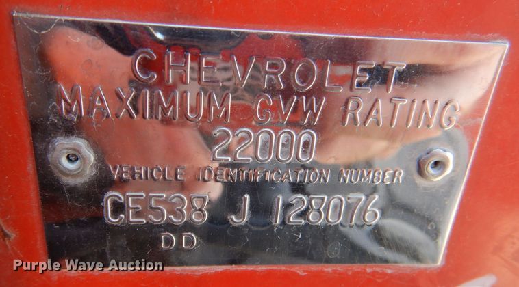image for item DN5366 1968 Chevrolet C50  fire truck