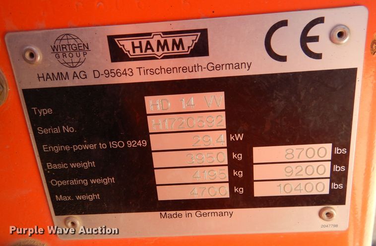 image for item DN5367 2008 Hamm HD14VV  double drum roller