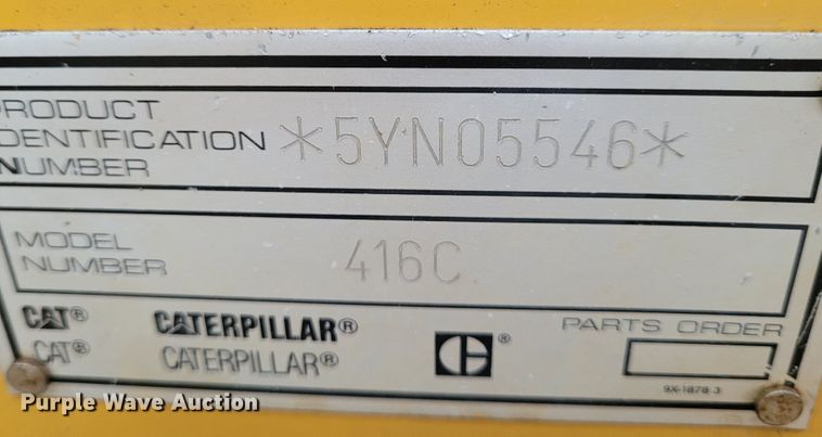 image for item FC9083 1998 Caterpillar 416C  backhoe