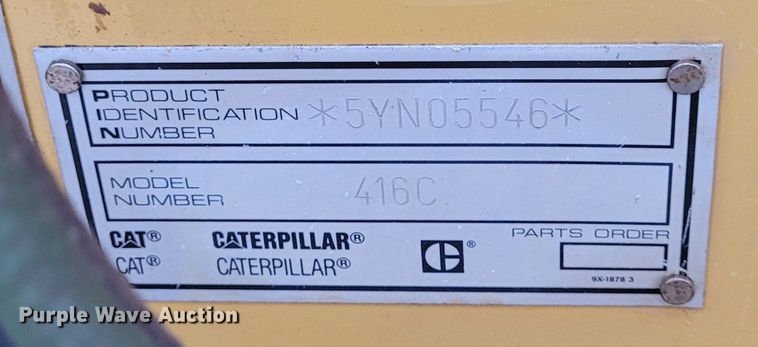 image for item FC9083 1998 Caterpillar 416C  backhoe