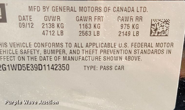 image for item HP9683 2013 Chevrolet Impala Police