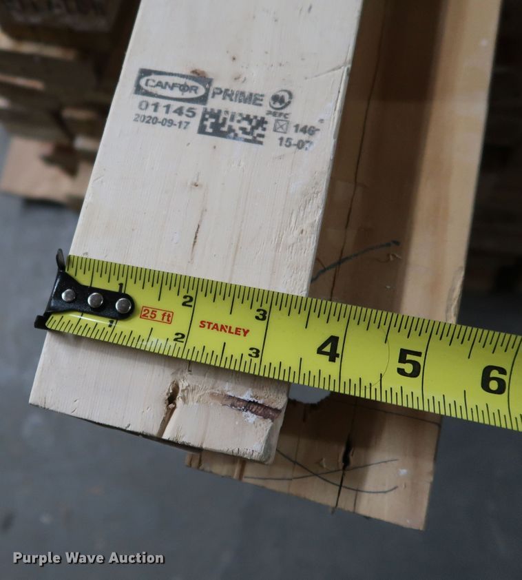 image for item IC9635 Approximately 100 boards of 2" x 4" lumber