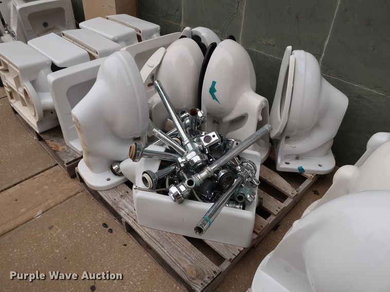 image for item IC9637 Approximately 30 Crane Plumbing restroom fixtures