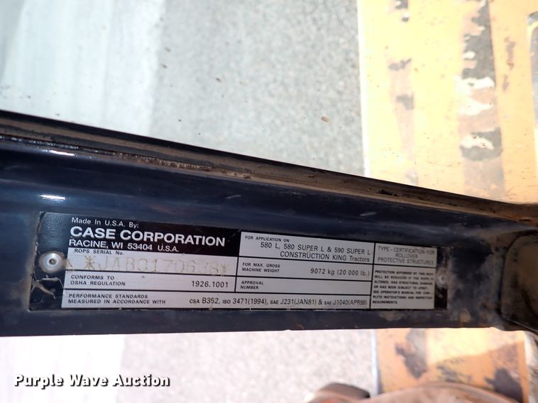 image for item IC9684 Case 580L  backhoe