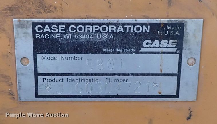 image for item IC9684 Case 580L  backhoe