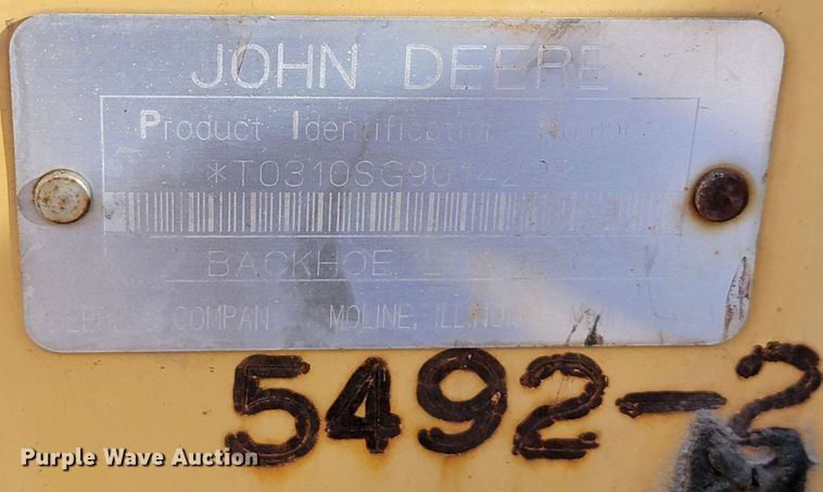 image for item ID9206 2001 John Deere 310SG  backhoe