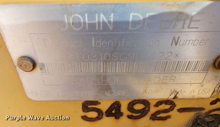 image for item ID9206 2001 John Deere 310SG  backhoe