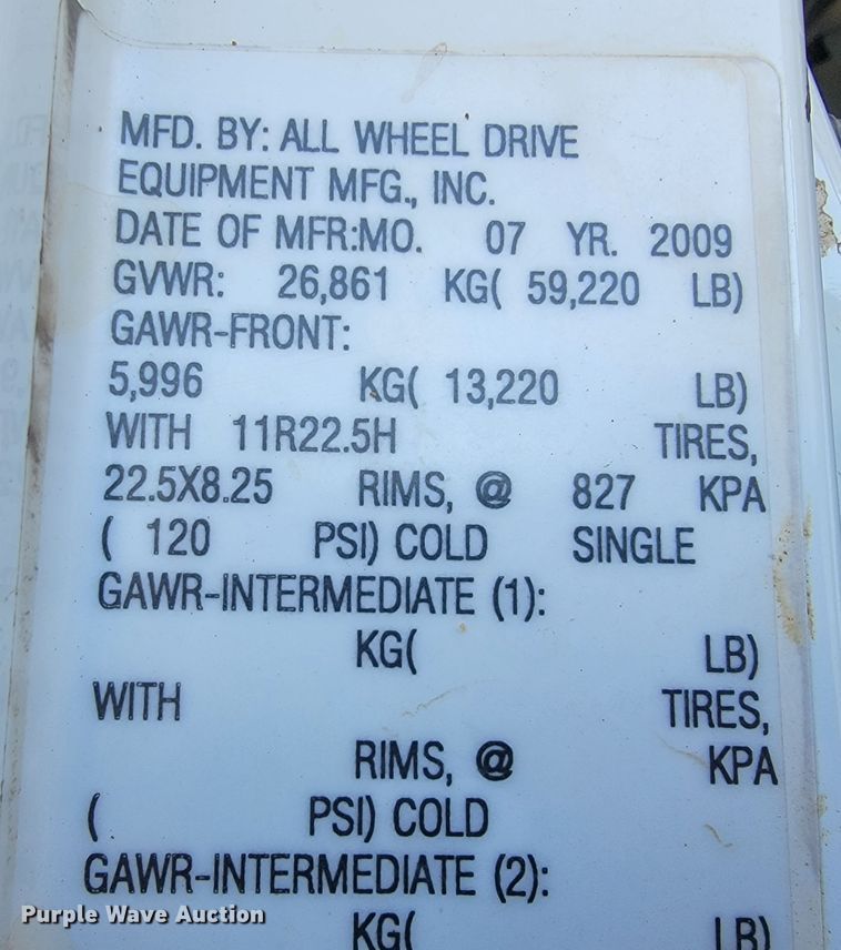 image for item ID9215 2009 International WorkStar 7400  dump truck