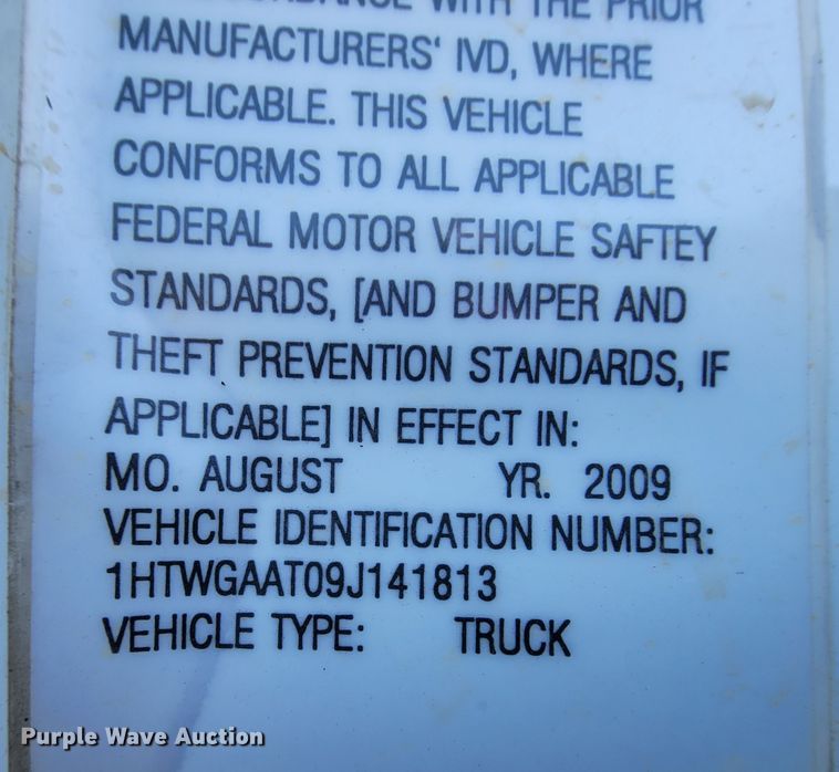 image for item ID9216 2009 International WorkStar 7400  dump truck