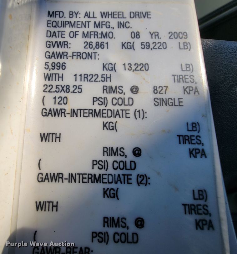 image for item ID9216 2009 International WorkStar 7400  dump truck