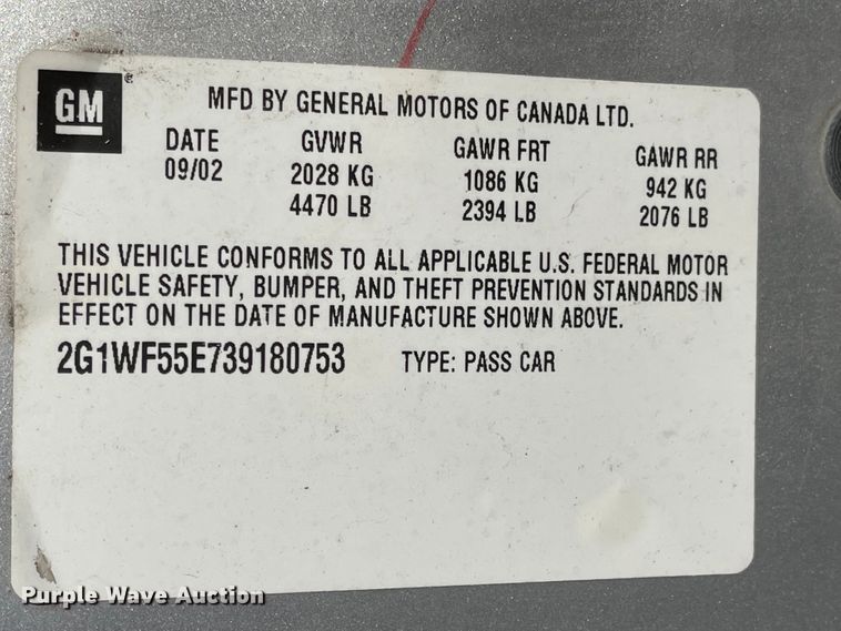 image for item IK9666 2003 Chevrolet Impala