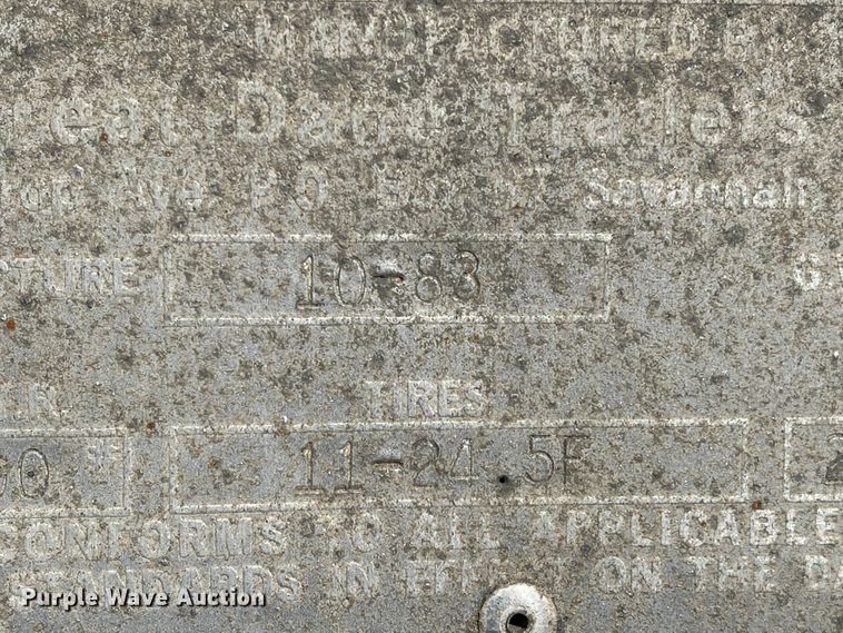 image for item IK9676 1984 Great Dane  dry van trailer