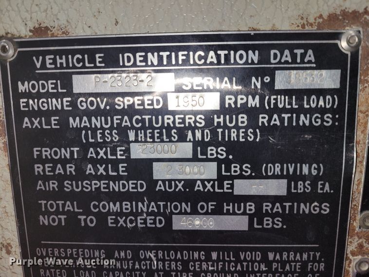 image for item IK9677 1980 Oshkosh P23232  snow blower truck