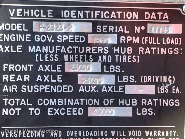 image for item IK9679 1979 Oshkosh P23232  snow blower truck