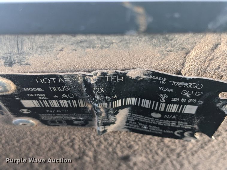 image for item JP9314 2012 Bobcat Brushcat 72X  skid steer rotary mower