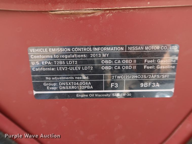 image for item JP9319 2013 Nissan Frontier SV  King Cab pickup truck