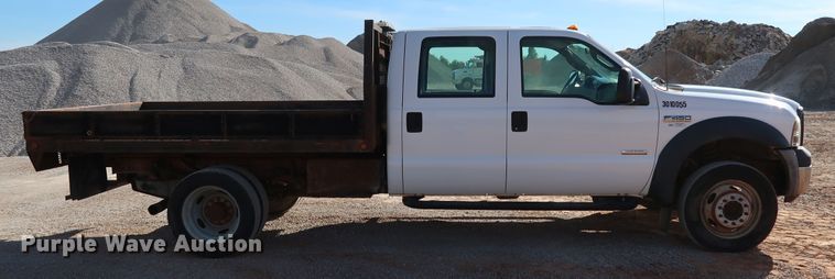 image for item JP9320 2007 Ford F450 Super Duty XL  Crew Cab dump flatbed truck