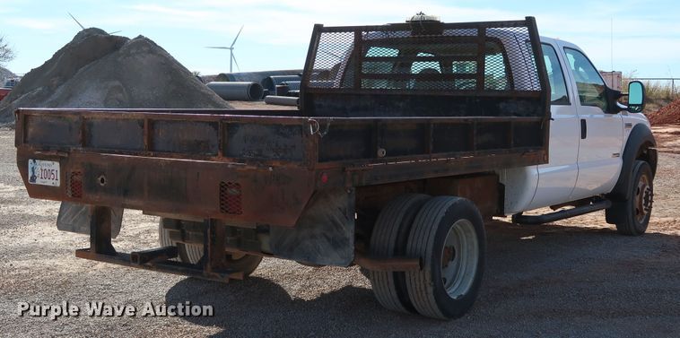 image for item JP9320 2007 Ford F450 Super Duty XL  Crew Cab dump flatbed truck