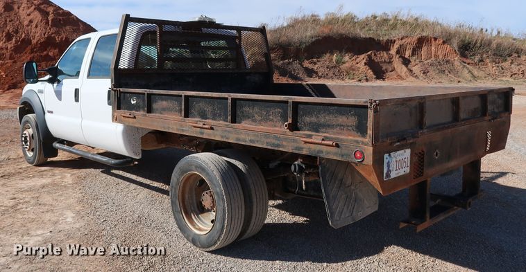 image for item JP9320 2007 Ford F450 Super Duty XL  Crew Cab dump flatbed truck