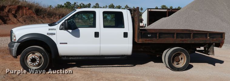 image for item JP9320 2007 Ford F450 Super Duty XL  Crew Cab dump flatbed truck