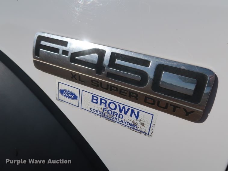 image for item JP9320 2007 Ford F450 Super Duty XL  Crew Cab dump flatbed truck