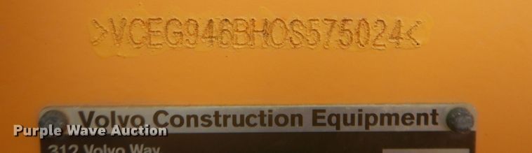 image for item JZ9787 2012 Volvo G946B  motor grader