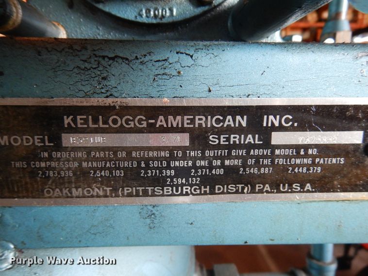 image for item KK9689 Kellog American B321UB  air compressor