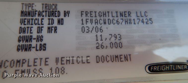 image for item KY9473 2007 Freightliner Business Class M2  box truck