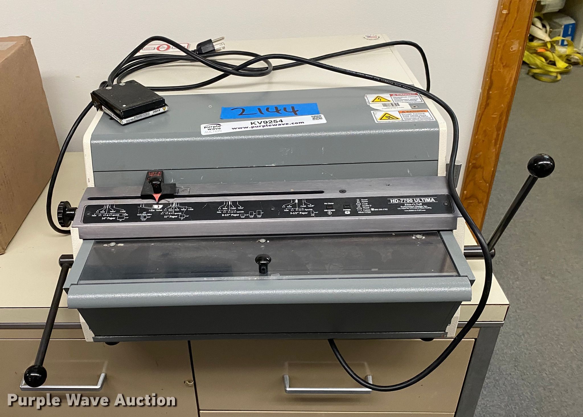 Rhino Tuff paper shredder in Tulsa, OK Item KV9254 sold Purple Wave