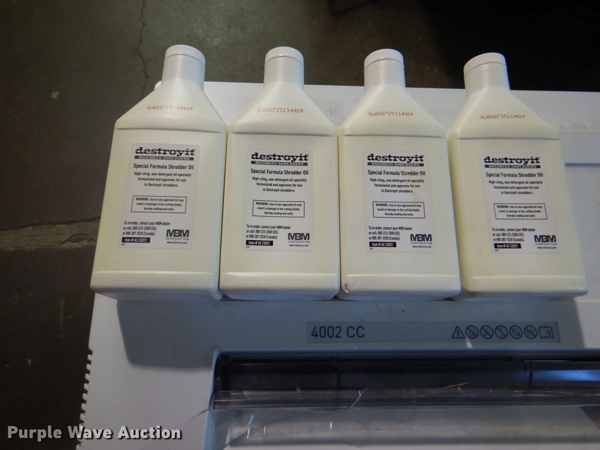 Ideal DestroyIt 4002CC paper shredder in Tulsa, OK Item KV9383 sold