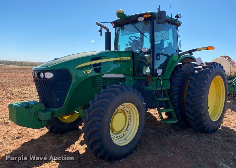 image for item DN0013 2007 John Deere 7830  MFWD tractor