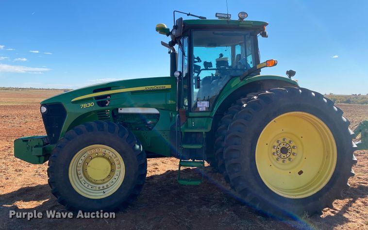 image for item DN0013 2007 John Deere 7830  MFWD tractor