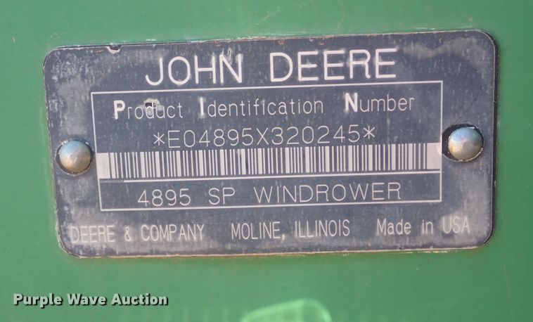 image for item DN0015 2006 John Deere 4895  windrower