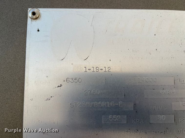 image for item DN0031 2012 W-W  livestock trailer