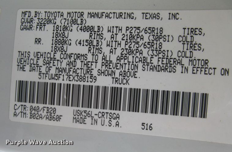 image for item DG5323 2014 Toyota Tundra SR5  Double Cab pickup truck