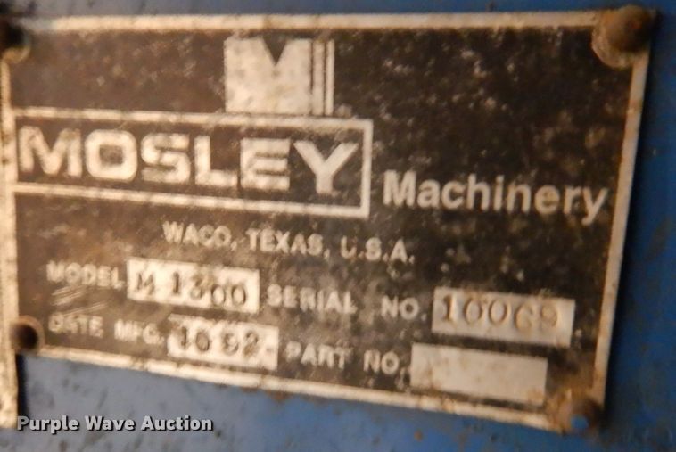 image for item DH8008 Mosley M1300  aluminum can baler compactor
