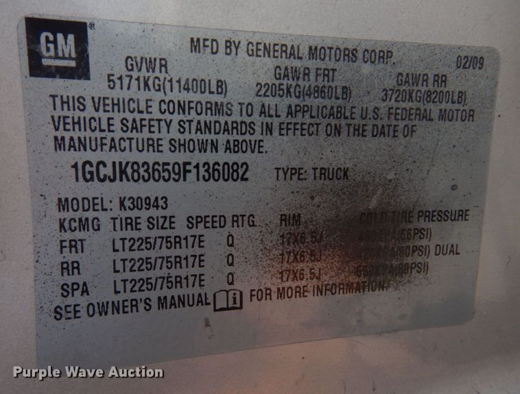 image for item DH8038 2009 Chevrolet Silverado 3500HD  Crew Cab pickup truck