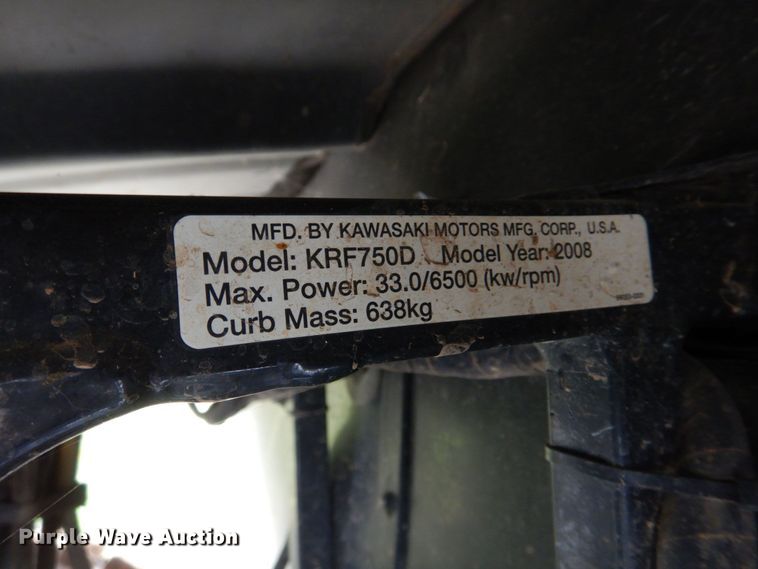 image for item DH8039 2008 Kawasaki Teryx LE 750  utility vehicle