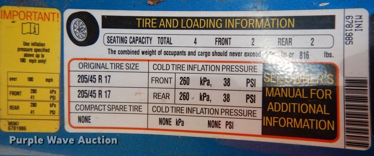 image for item DJ7435 2007 Mini Cooper S