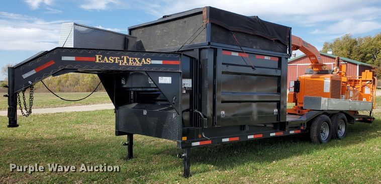 image for item DK1271 2018 East Texas  equipment trailer with wood chipper