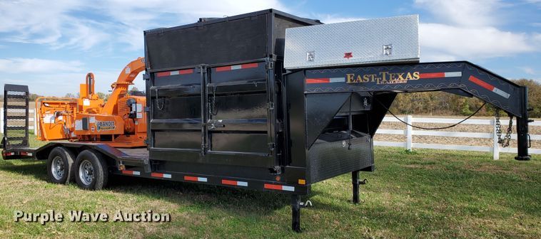image for item DK1271 2018 East Texas  equipment trailer with wood chipper